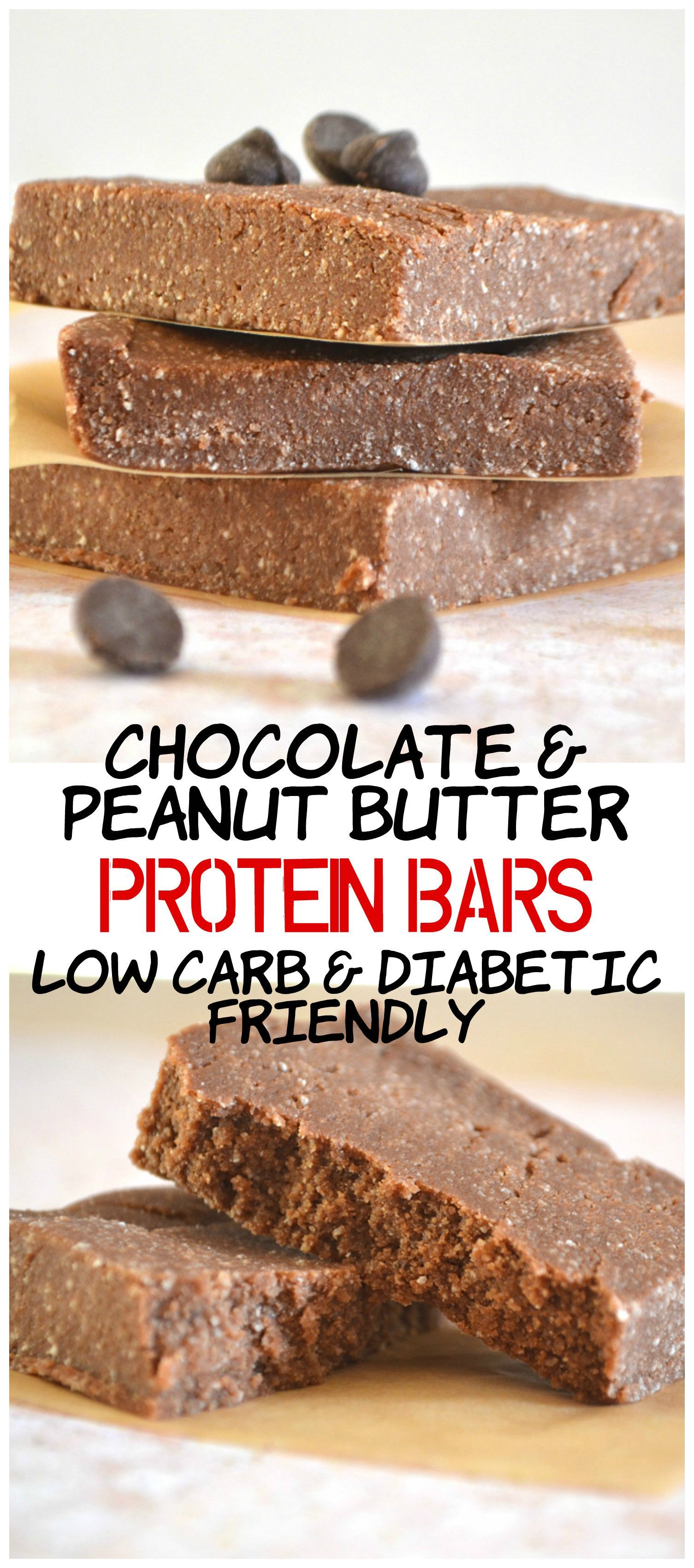 Chocolate Peanut Butter Protein Bars | Diabetic Friendly -   16 diet desserts protein bars
 ideas