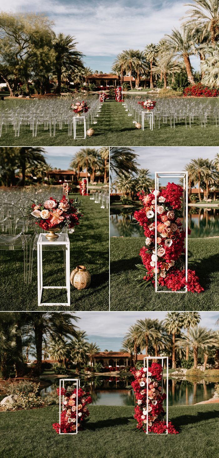 This Retro Glam Bougainvillea Estate Wedding was Inspired by Frank Sinatra and Desert Blooms -   16 wedding Modern glam
 ideas