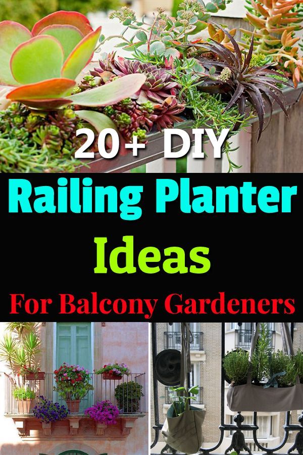 20+ DIY Railing Planter Ideas For Balcony Gardeners -   17 balcony garden railing
 ideas