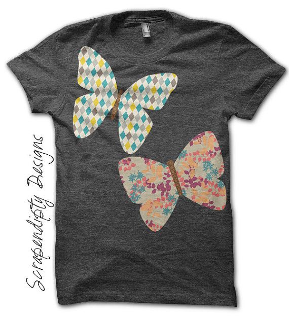 Butterfly Iron on Transfer - Spring Iron on Shirt PDF / Spring Tshirt Design / Hippie Kids Clothing -   17 DIY Clothes Hippie kids
 ideas