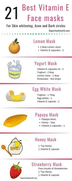 21 Vitamin E Capsules Face Masks for Skin Whitening, Dark circles and Acne -   17 diy face whitening ideas