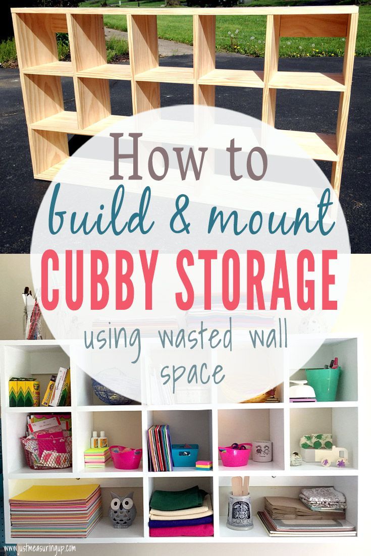 How to Build DIY Cubby Shelves that Mount -   17 diy projects Storage house
 ideas