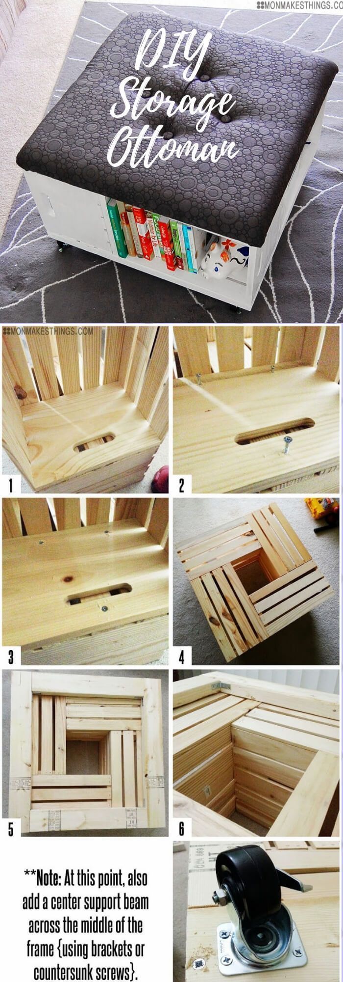 26+ Inspiring DIY Wood Crate Projects & Ideas for 2019 -   17 diy projects Storage house
 ideas