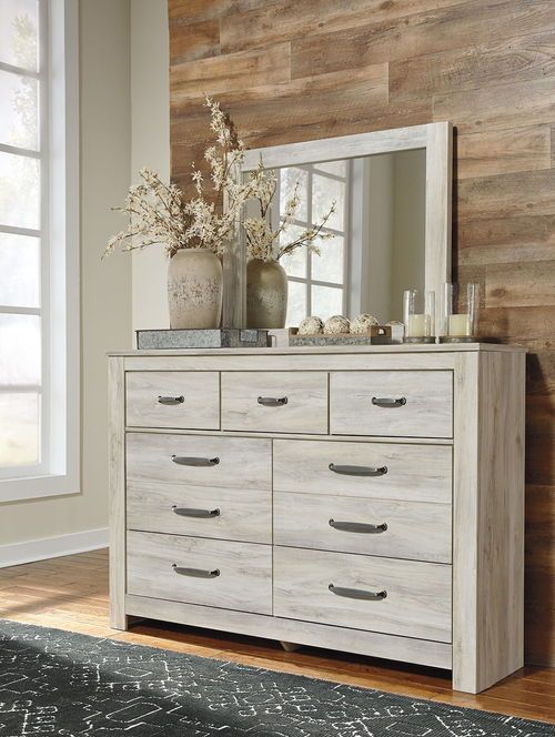 Ashley Bellaby Whitewash Dresser & Mirror -   17 functional dresser decor
 ideas