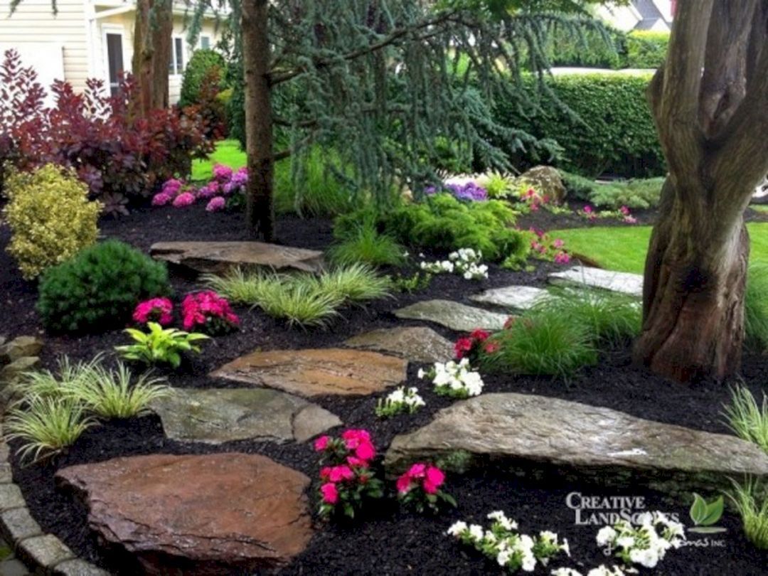 55 Gorgeous Rock Pathway Design Ideas To Enhance Your Beautiful Garden 05 -   17 garden design Stones walks
 ideas