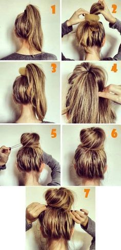 How to Make a Sock Bun: 20 Different Styles -   17 hair Bun how to
 ideas