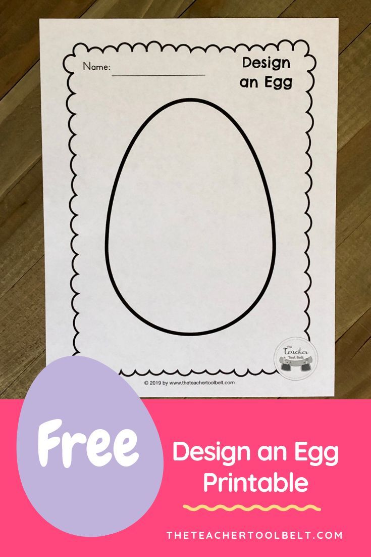 Easter Design an Egg FREE Printable -   18 holiday crafts kindergarten
 ideas