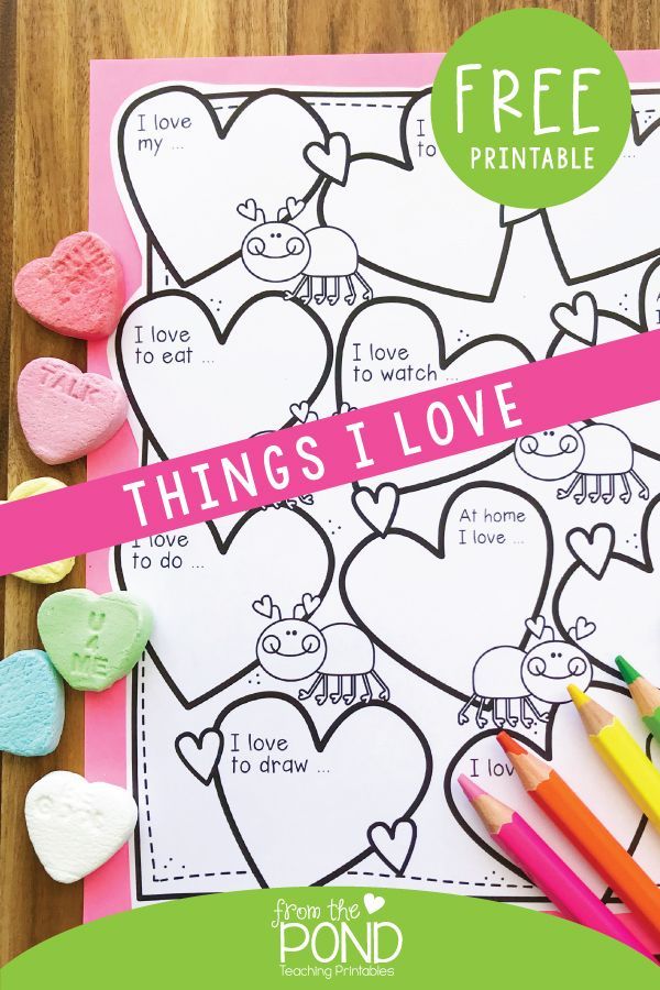 Things I love coloring page -   18 holiday crafts kindergarten
 ideas