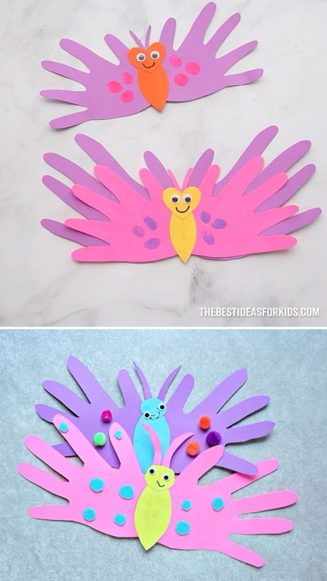 Butterfly Handprint Card -   18 holiday crafts kindergarten
 ideas
