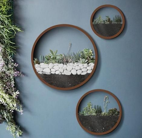 3 Set Ceramic Flower Planters with Modern Stand -   18 plants Bathroom offices
 ideas