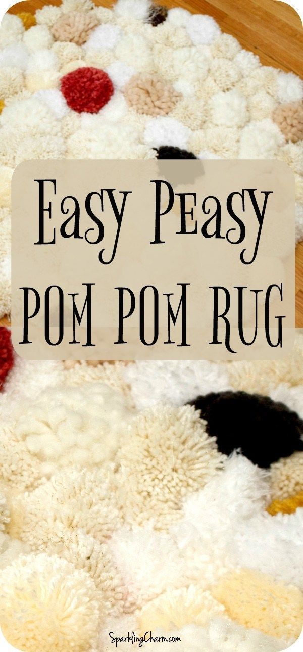 DIY Easy Peasy Pom Pom Rug -   18 room decor Cute pom poms
 ideas