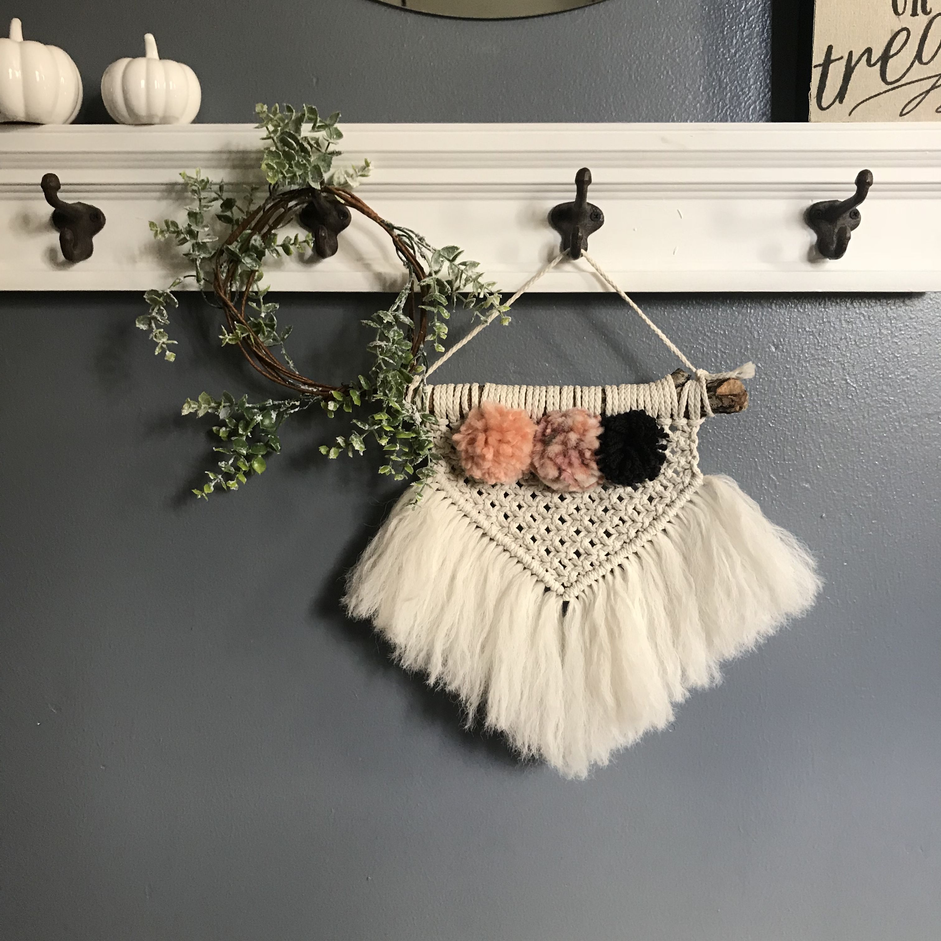 Pom Pom macrame -   18 room decor Cute pom poms
 ideas