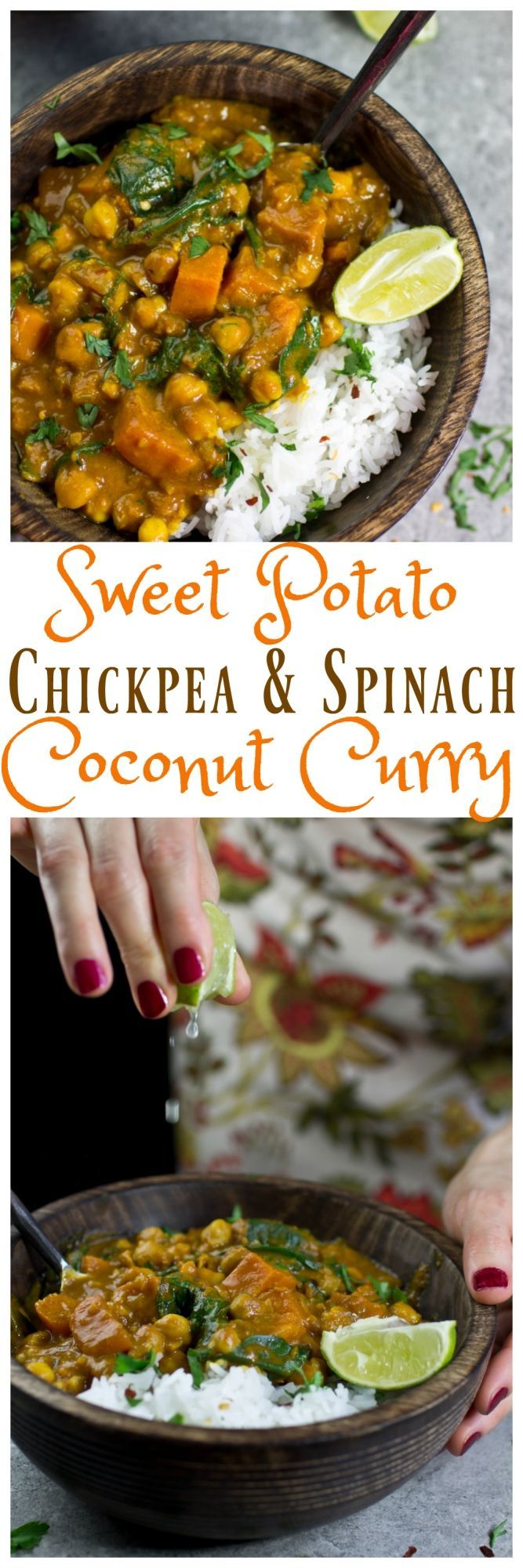 Sweet Potato, Chickpea and Spinach Coconut Curry -   19 indian vegan recipes
 ideas