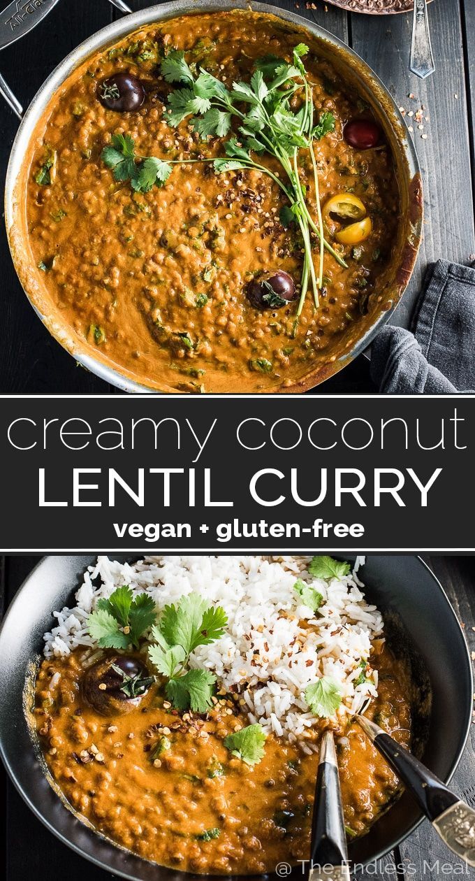 Creamy Coconut Lentil Curry -   19 indian vegan recipes
 ideas