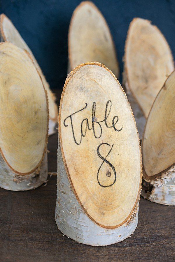 18 Inspiring Wedding Table Number Ideas to Love - Page 2 of 3 -   19 wedding Rustic decoration
 ideas