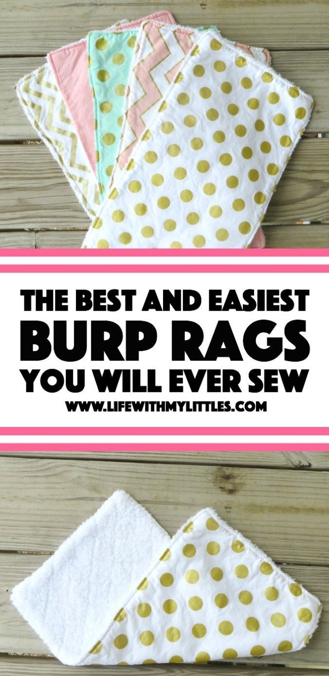 The Easiest (and Best) Burp Rags You Will Ever Sew -   20 DIY Clothes Easy burp rags
 ideas