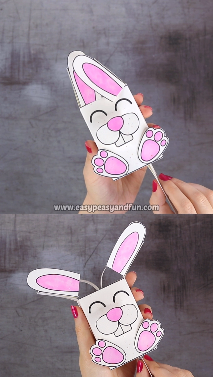 Movable Bunny Paper Toy -   20 diy projects Videos paper
 ideas