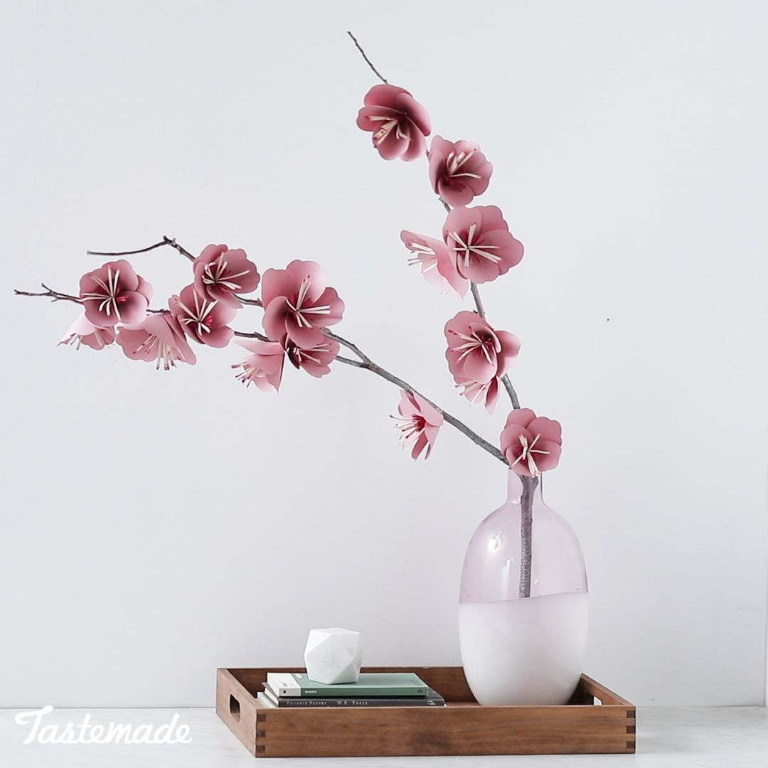 Hands Only Design - Paper Cherry Blossom Branch -   20 diy projects Videos paper
 ideas