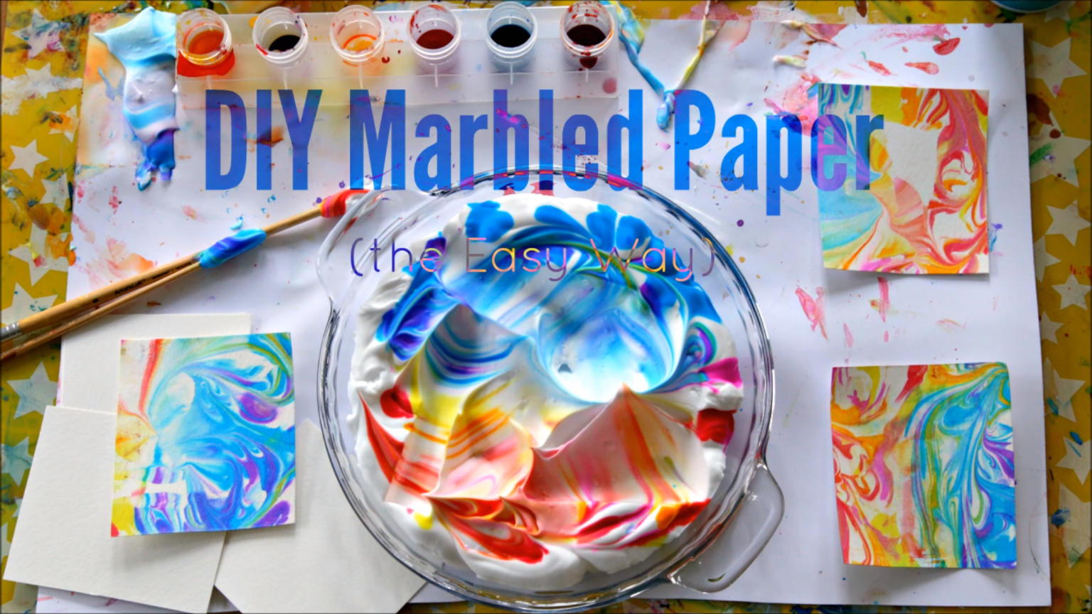 Shaving Cream Marbling with Kids – Instructions & Tips for Success -   20 diy projects Videos paper
 ideas