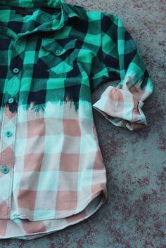 Dip Dye Flannel DIY -   21 DIY Clothes Man wardrobes
 ideas
