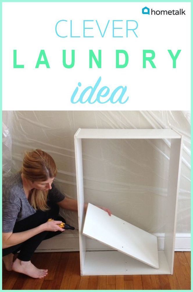 How Turn An Empty Bookshelf Into A Laundry Basket Station DIY -   21 DIY Clothes Organization articles
 ideas