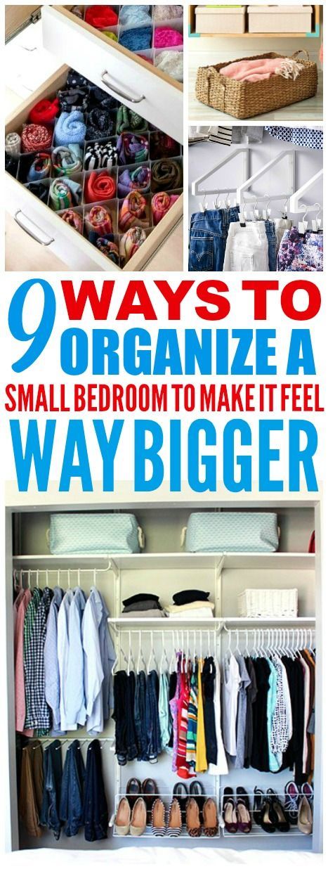 9 Super Efficient Ways to Organize Your Small Bedroom -   21 DIY Clothes Organization articles
 ideas