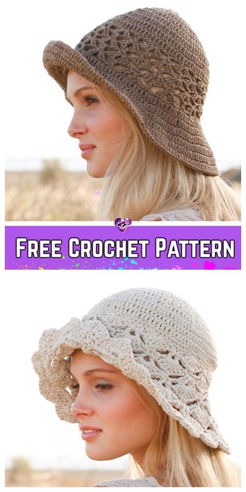 Crochet Vintage Summer Sun Hat Free Crochet Patterns for Ladies -   21 diy projects For Summer crochet patterns
 ideas