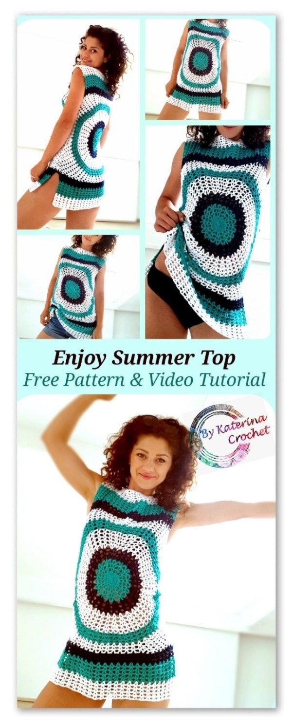 Enjoy Summer Top. Crochet pattern -   21 diy projects For Summer crochet patterns
 ideas