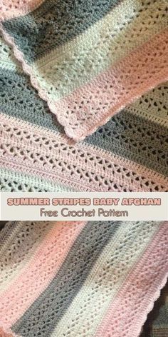 Summer Stripes Baby Afghan Free Crochet Pattern -   21 diy projects For Summer crochet patterns
 ideas