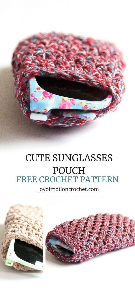 Crochet Cute Sunglasses Pouch – Free Crochet Pattern -   21 diy projects For Summer crochet patterns
 ideas