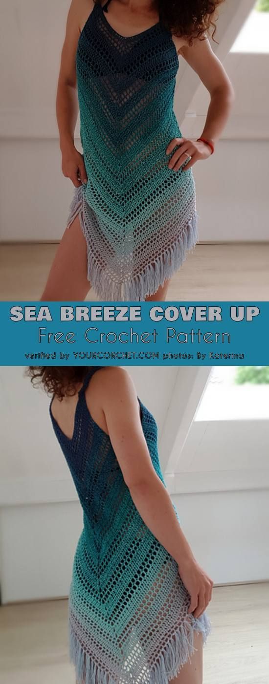 Sea Breeze Cover Up Free Crochet Pattern -   21 diy projects For Summer crochet patterns
 ideas