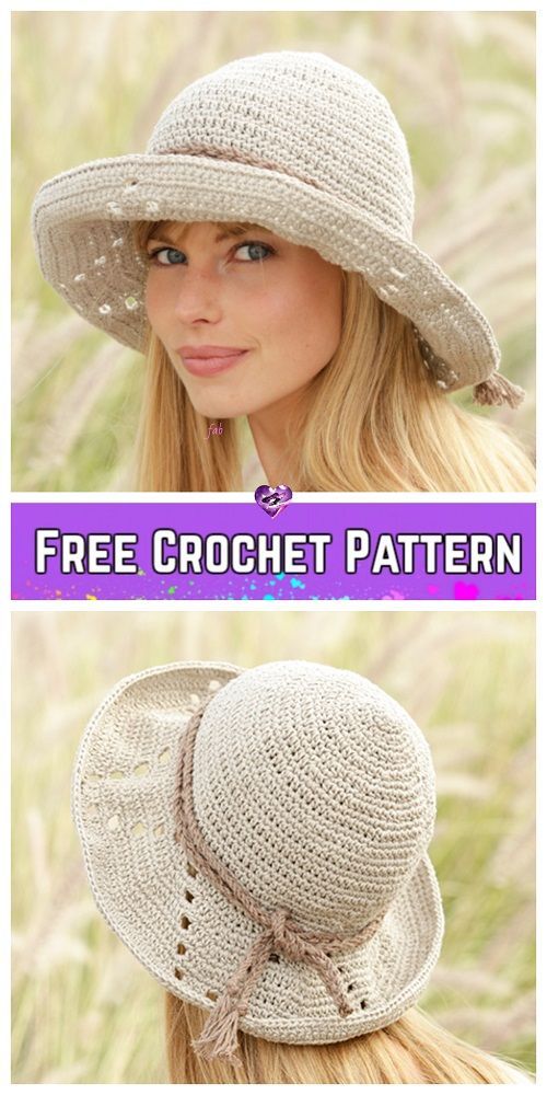 Crochet Vintage Summer Sun Hat Free Crochet Patterns for Ladies -   21 diy projects For Summer crochet patterns
 ideas