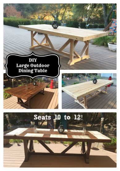 DIY Large Outdoor Dining Table - Seats 10-12 -   21 large crafts table
 ideas