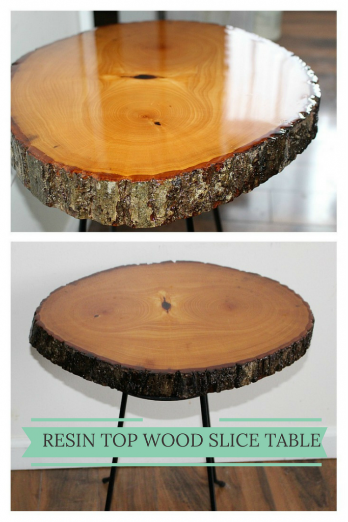 DIY Resin Wood Slice Side Table -   21 large crafts table
 ideas