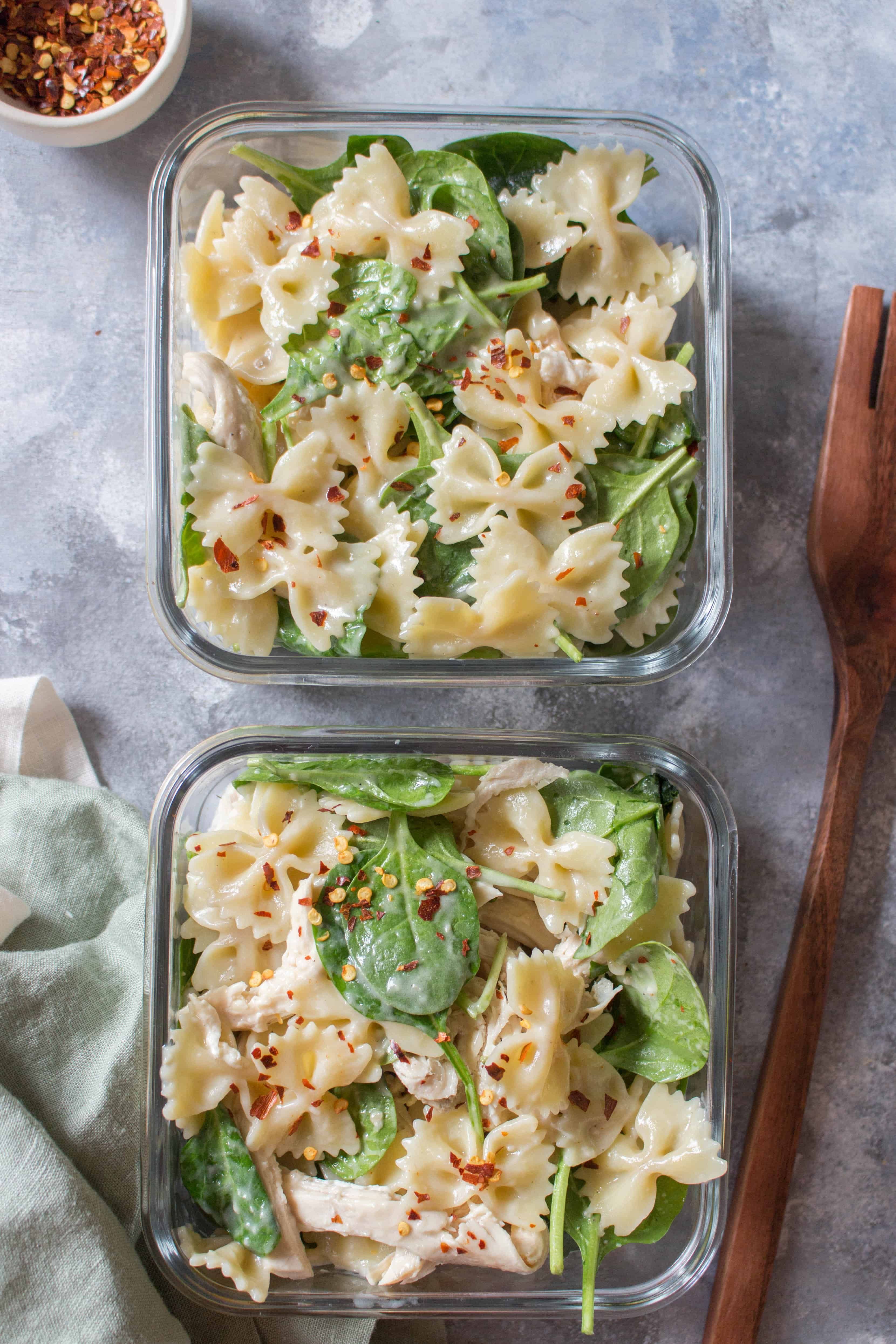 Cold Chicken Spinach Pasta Salad -   22 fitness meals work lunches
 ideas