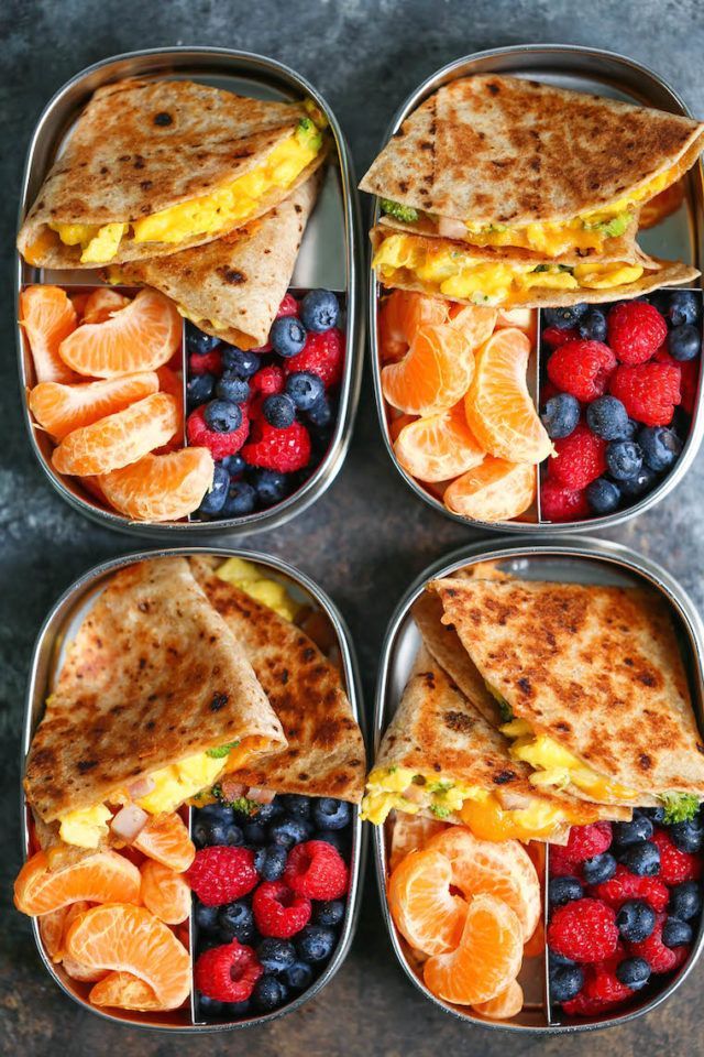 Ham, Egg and Cheese Breakfast Quesadillas -   22 fitness meals work lunches
 ideas