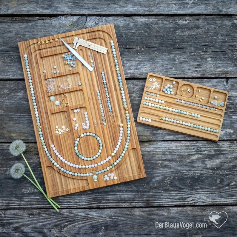 BUNDLE >>> Mala Perlenbrett + Armbandbrett aus Holz f?r Mala, Kette und Armband | Kettenl?nge bis 110 cm (Bead Design Board, Schmuckbrett) -   23 diy jewelry crafts
 ideas