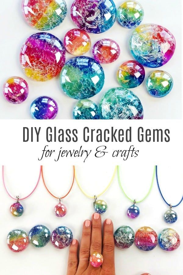 DIY Glass Cracked Gems and Stones Jewelry -   23 diy jewelry crafts
 ideas