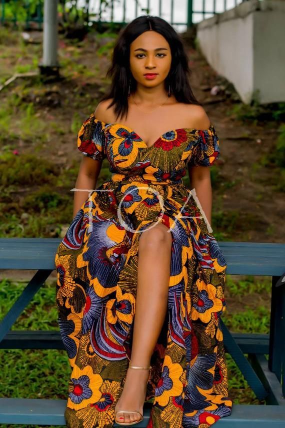 Off Shoulder Elegant African Print Dress, African Print Dress, Cocktail dress, Prom Dress -   23 dress Fashion 2018
 ideas