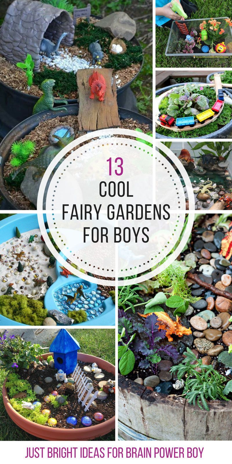 13 Cool Fairy Gardens for Boys to Make! They are Going to Love These -   23 garden kids landscapes
 ideas