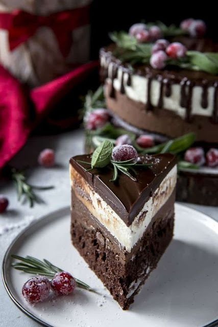 DOUBLE CHOCOLATE MOUSSE CAKE #CHRISTMASSWEETSWEEK -   8 speciale cake Recepten
 ideas