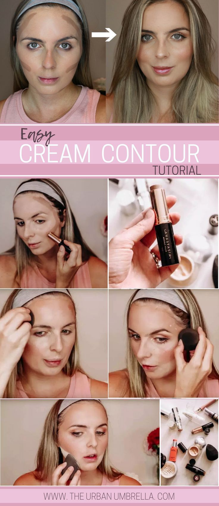 Easy Cream Contour and Highlight Routine -   9 makeup Contour easy
 ideas