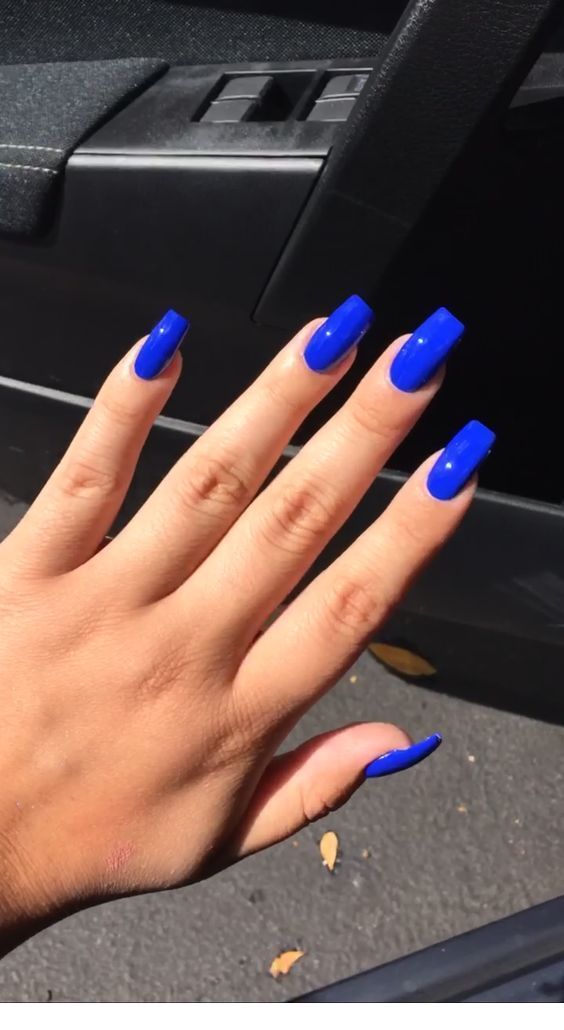 Just blue gel nails -   10 hair Blue nail nail
 ideas