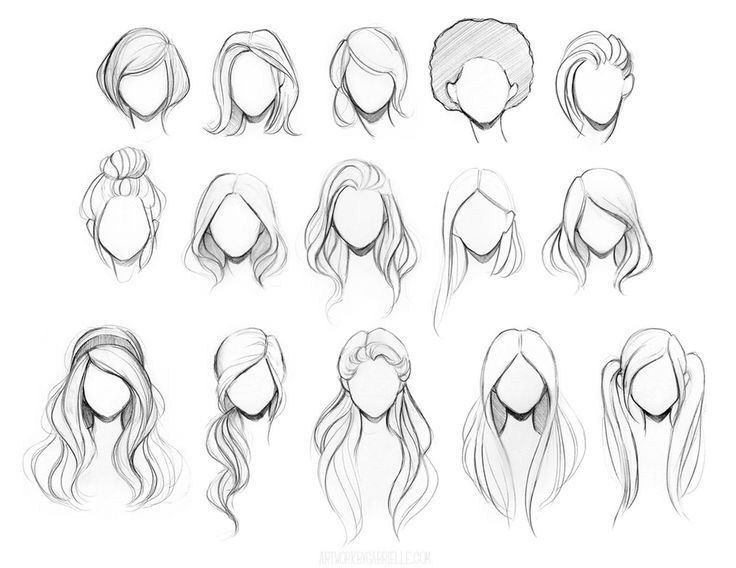 30+ Amazing Hair Drawing Ideas & Inspiration -   10 hair Drawing manga
 ideas