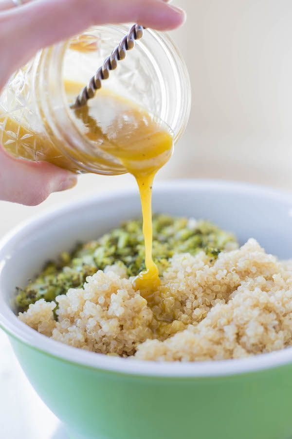 Roasted Broccoli Quinoa Salad with Honey Mustard Dressing -   10 healthy recipes Quinoa honey
 ideas