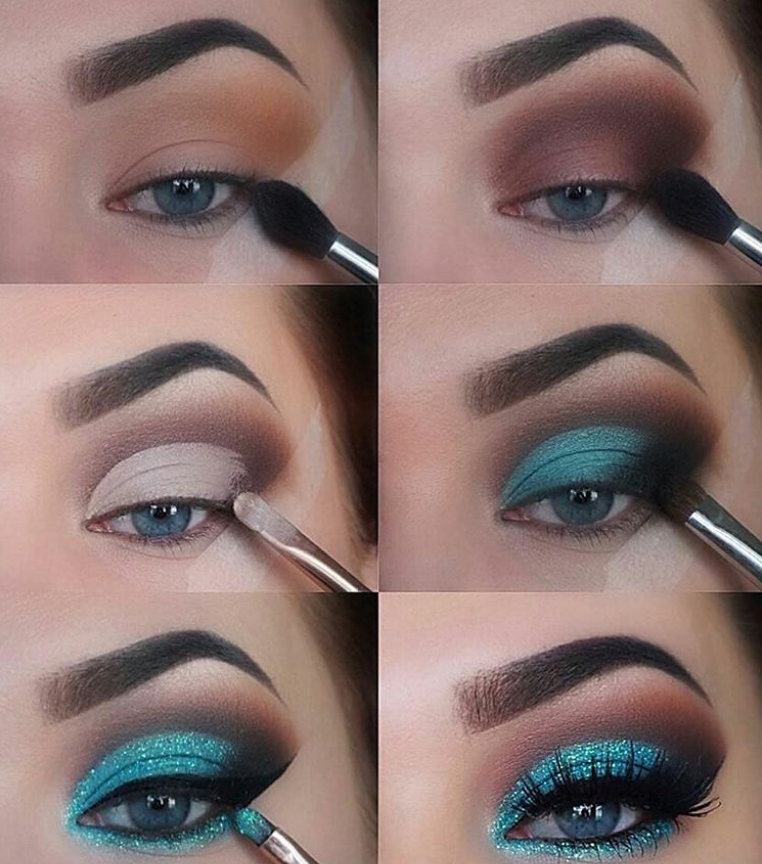 60 Easy Eye Makeup Tutorial For Beginners Step By Step Ideas(Eyebrow& Eyeshadow) -   10 makeup Easy blue
 ideas