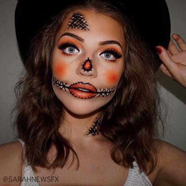 23 Easy Halloween Costumes Using Only Makeup -   10 makeup Paso A Paso halloween
 ideas