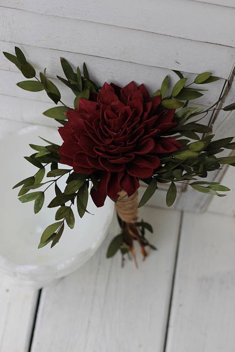Marsala burgundy bouquet, Rustic Wedding, Country Wedding, Wedding Flowers, Bridal Bouquet, Wedding Bouquet, sola bouquet, sola flowers -   10 wedding Burgundy dahlias
 ideas