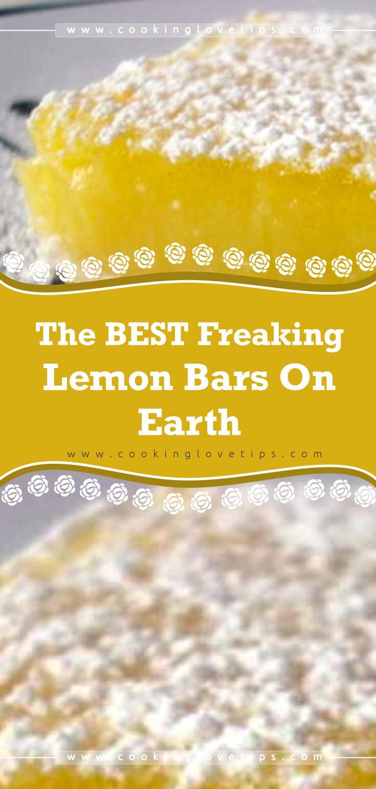 The BEST Freaking Lemon Bars on Earth -   11 desserts Lemon cooking ideas