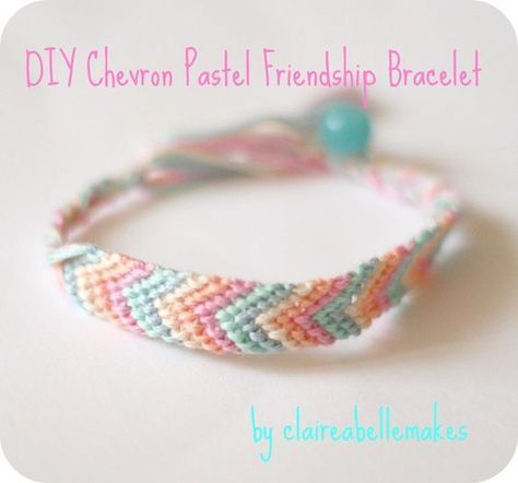 DIY Chevron Pastel Friendship Bracelet - -   11 diy projects To Try friendship bracelets
 ideas